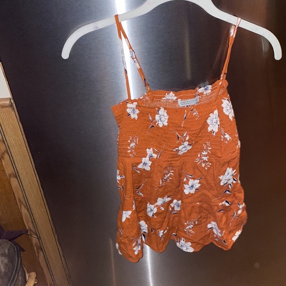 ‼️CLEARANCE‼️Orange Floral Spaghetti Strap 🤍🧡 - Picture 12 of 14